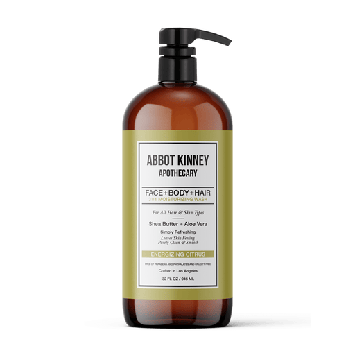 Abbot Kinney Apothecary Men's 3-in-1 Moisturizing Shampoo, Conditioner, and Body Wash - Energizing Citrus 32oz Men's Grooming Los Angeles Brands 