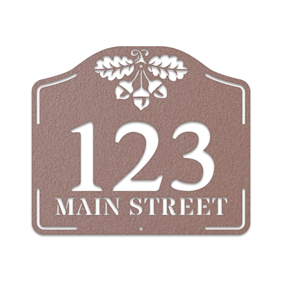 Acorn Address Plaque Metal Sign