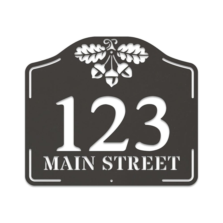 Acorn Address Plaque Metal Sign