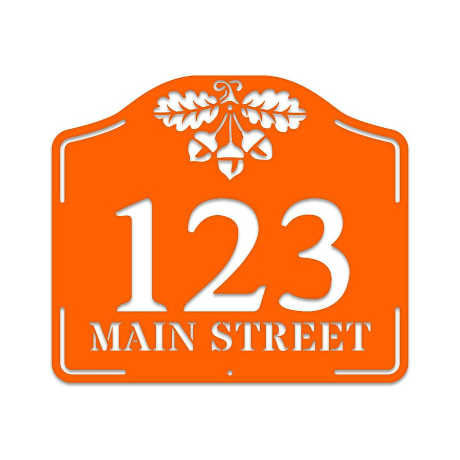 Acorn Address Plaque Metal Sign