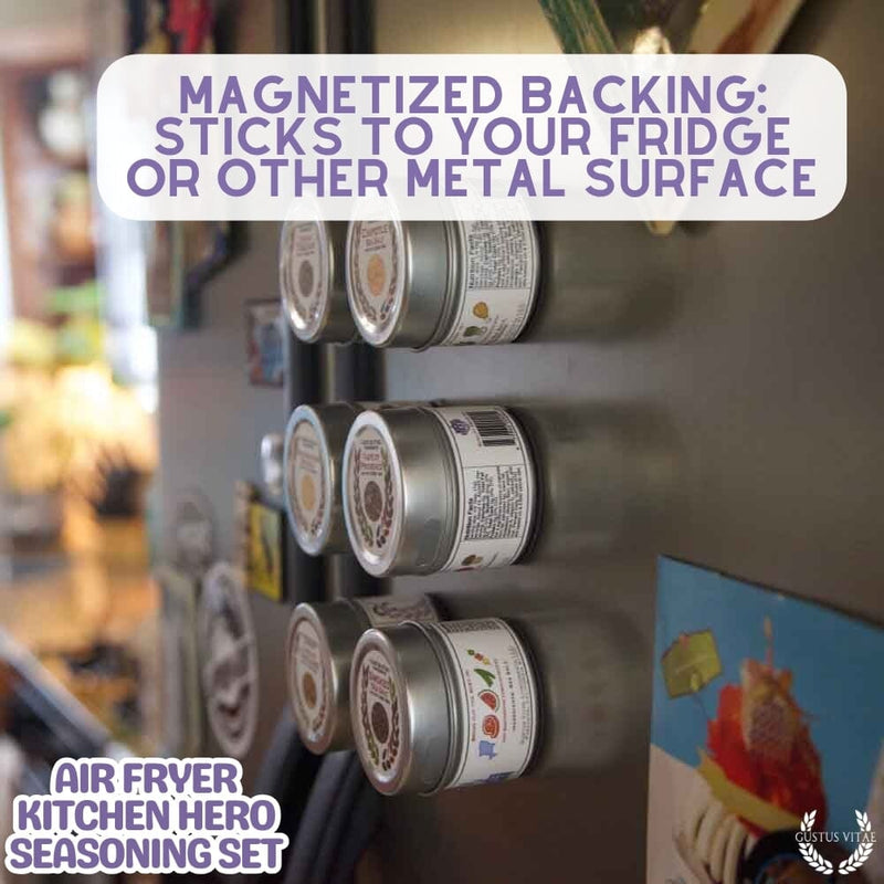 Air Fryer Kitchen Hero Seasoning Set - Artisanal Spice Blends Six Pack Collections & Gift Sets Gustus Vitae