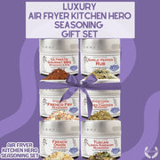 Air Fryer Kitchen Hero Seasoning Set - Artisanal Spice Blends Six Pack Collections & Gift Sets Gustus Vitae