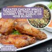 Air Fryer Kitchen Hero Seasoning Set - Artisanal Spice Blends Six Pack Collections & Gift Sets Gustus Vitae