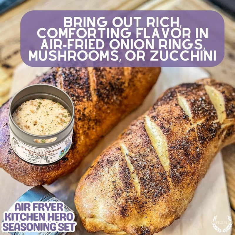 Air Fryer Kitchen Hero Seasoning Set - Artisanal Spice Blends Six Pack Collections & Gift Sets Gustus Vitae