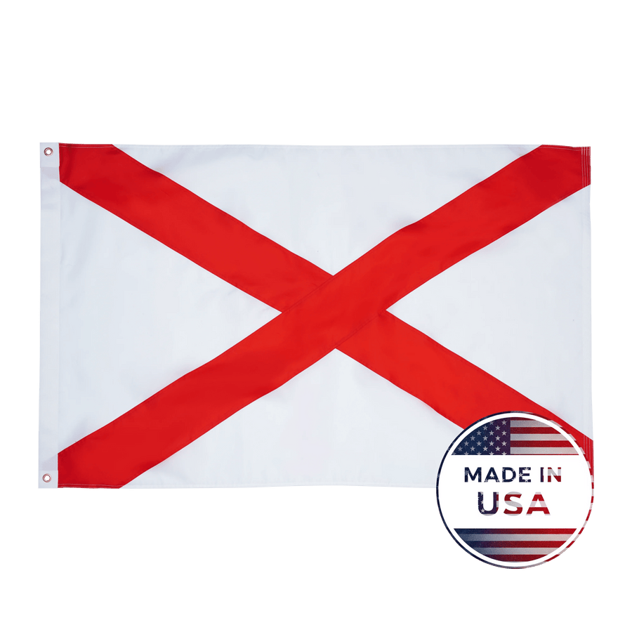 Alabama State Flag shown flat
