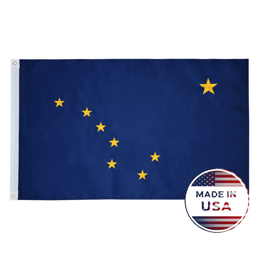 Alaska State Flag shown flat