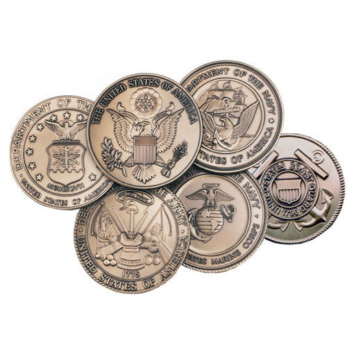 Coast Guard Service Medallion, Brass Coast Guard Medallion, , The Military Gift Store, Military Service Medallions