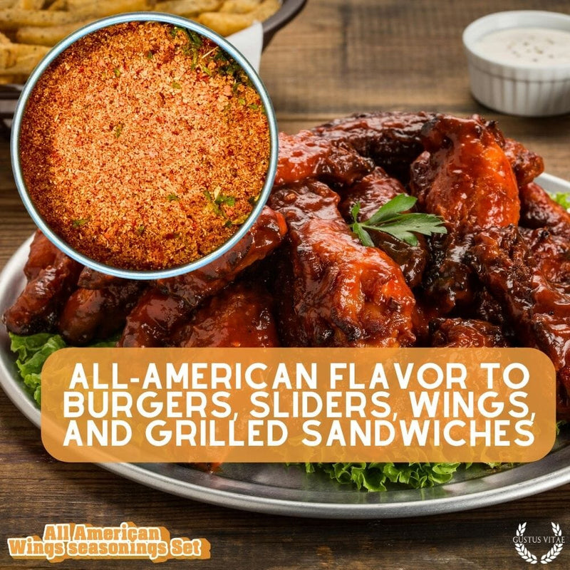 All American Wings Seasoning Set Collections & Gift Sets Gustus Vitae