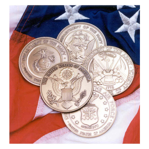 Coast Guard Service Medallion, Brass Coast Guard Medallion, , The Military Gift Store, Military Service Medallions