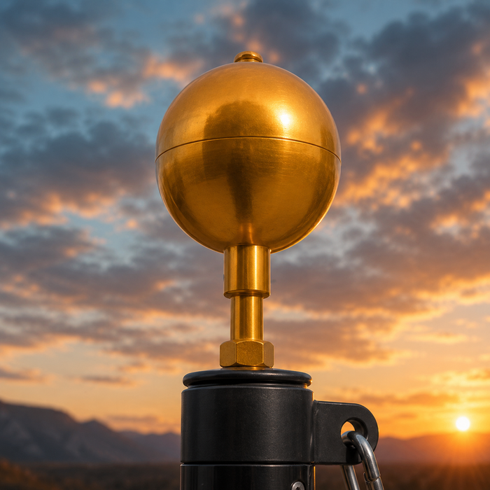 Aluminum Gold Flagpole Ball Topper