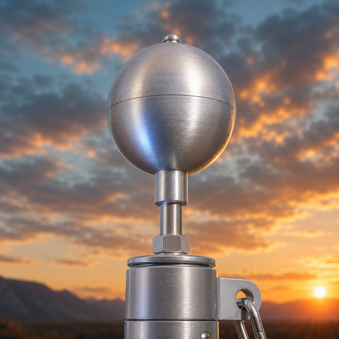 Aluminum Silver Flagpole Ball Topper