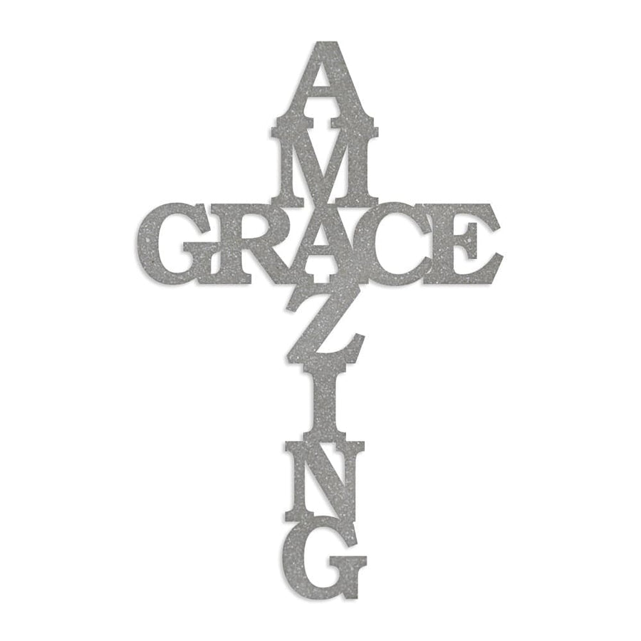 Amazing Grace Cross - Metal Decor Sign