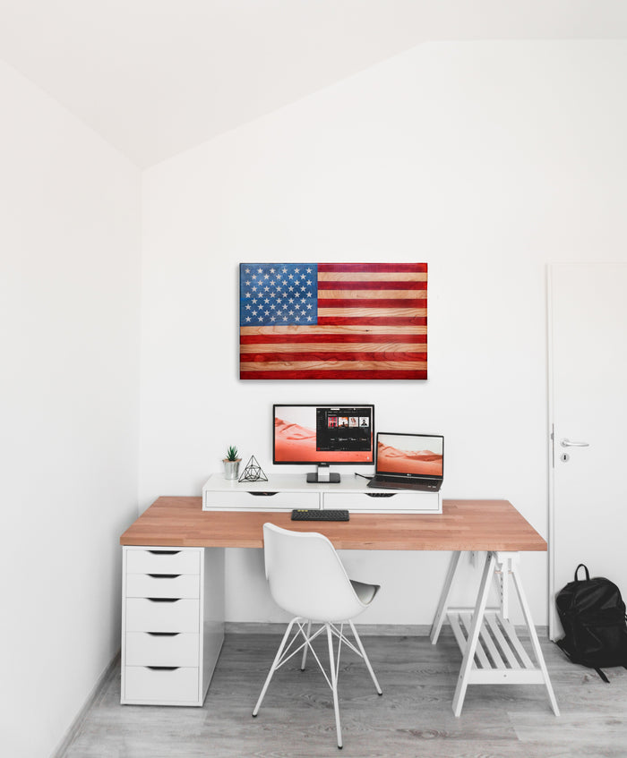 Old Glory Handcrafted Patriotic Wall Flag – Made by U.S. Veterans
