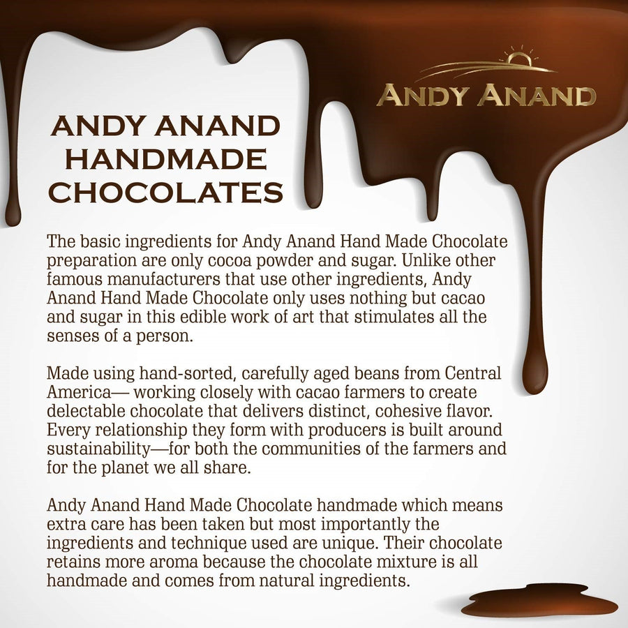 Andy Anand Chocolate Almond Cake, 9-Inch, 2.5 lb – Freshly Crafted, Luxuriously Creamy, Intense Chocolate & Almond Flavor, Birthday Gift Box