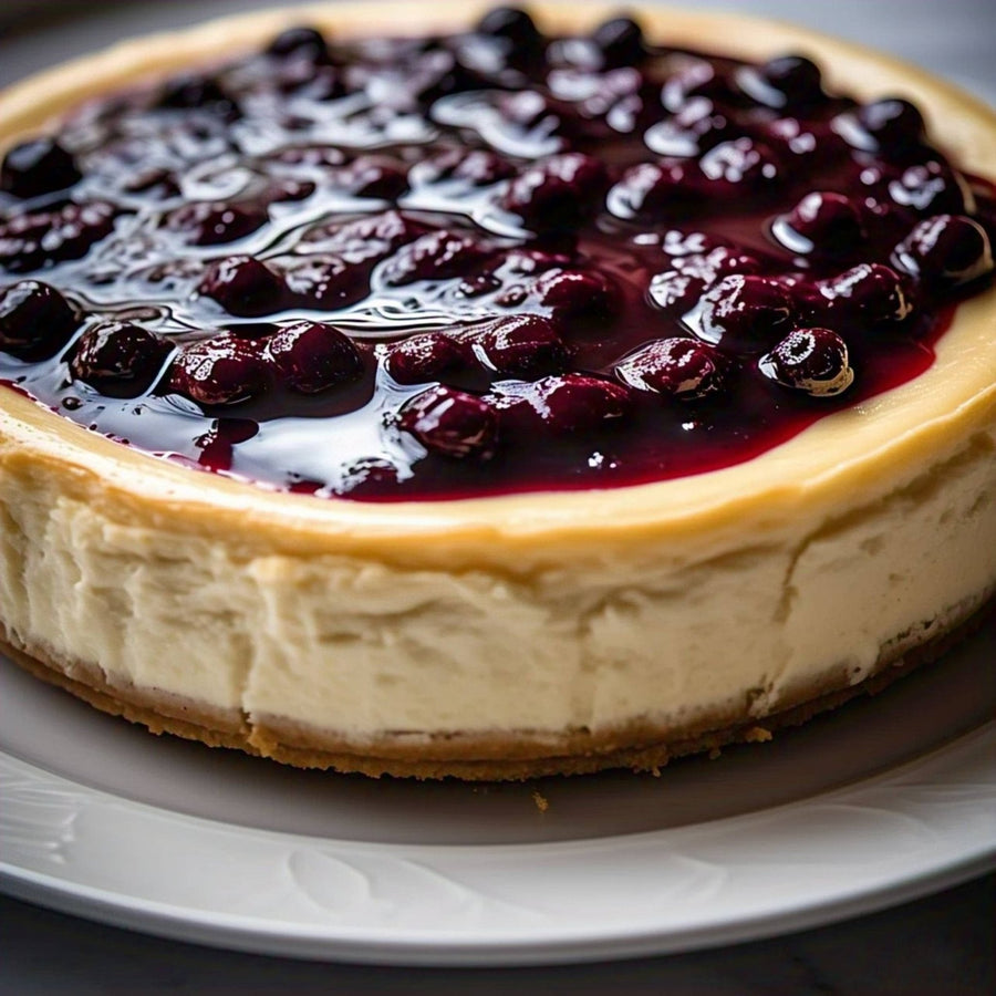 Andy Anand Sugar-Free & Gluten-Free Blueberry Cheesecake, 9-Inch – Diabetic-Friendly, Cream Cheese, No Preservatives, Birthday Gift Box