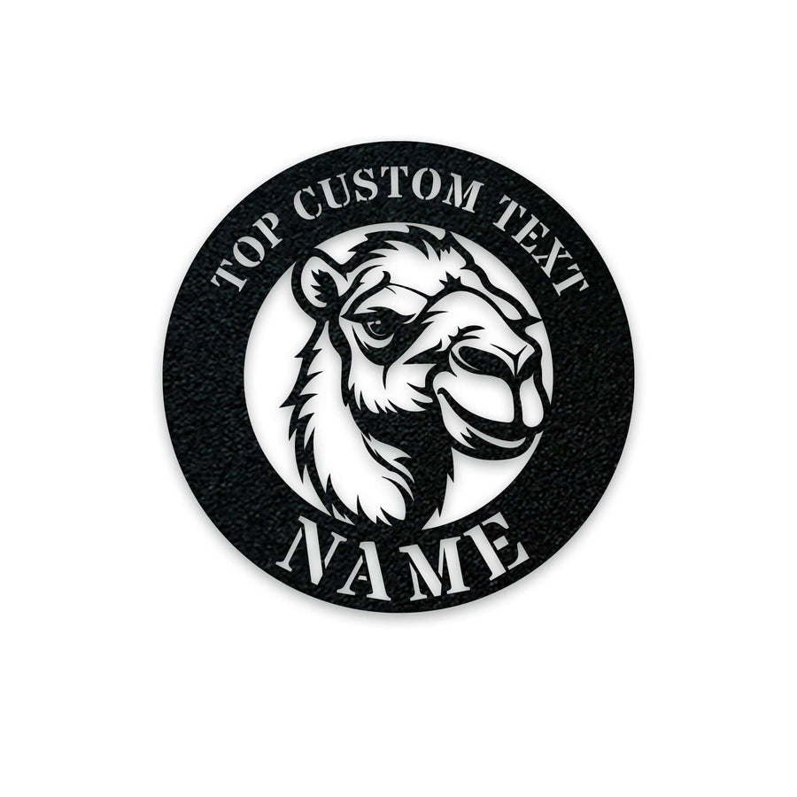 Animal- Camel Circle Custom Metal Sign