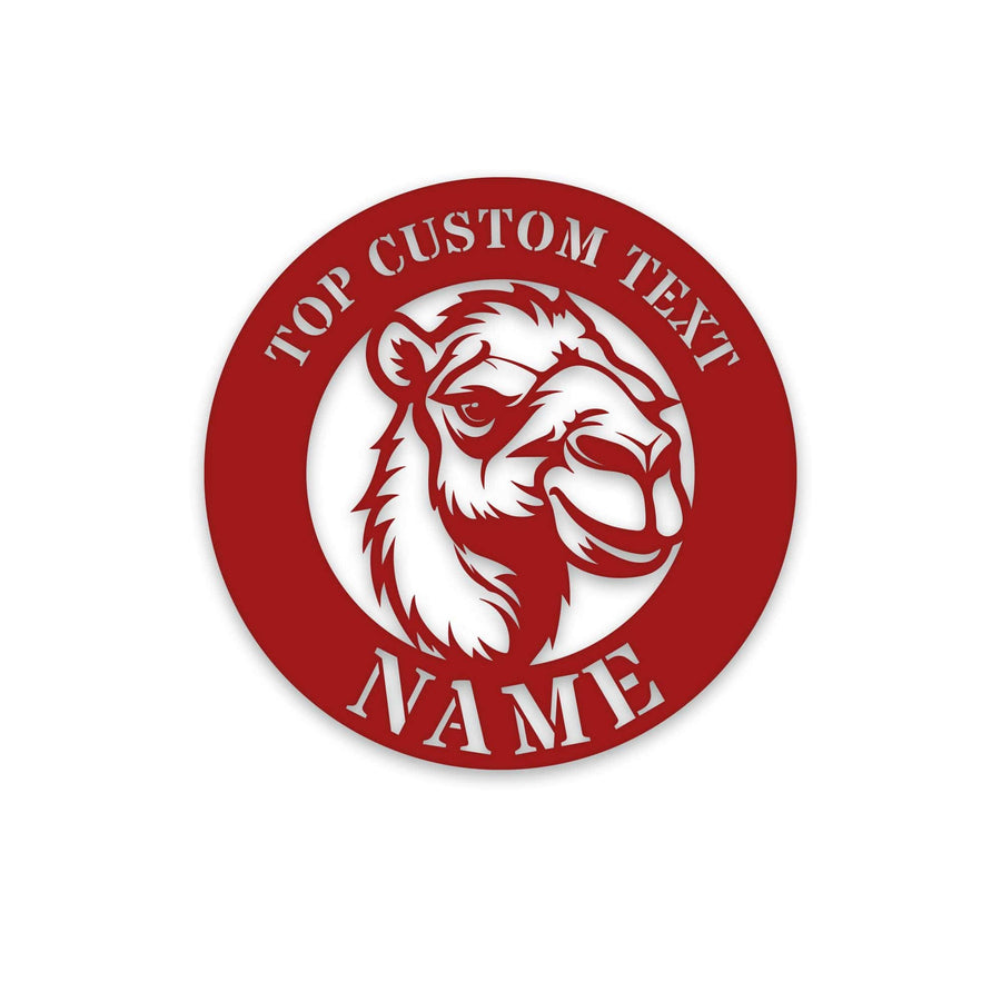 Animal- Camel Circle Custom Metal Sign