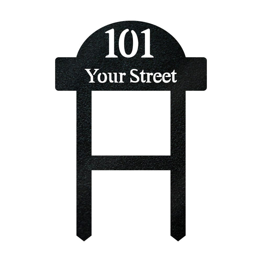 Arched Address Lawn Plaque