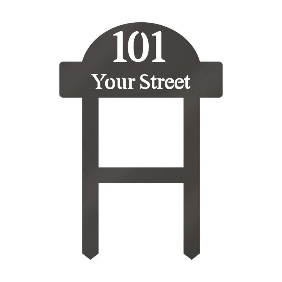 Arched Address Lawn Plaque