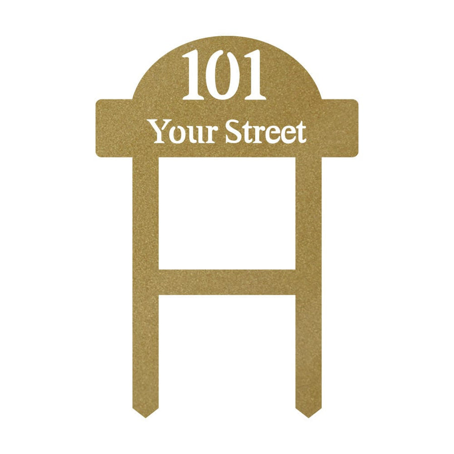 Arched Address Lawn Plaque