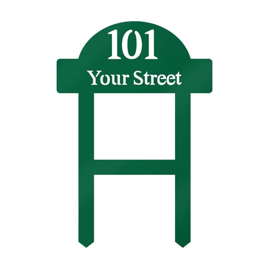 Arched Address Lawn Plaque