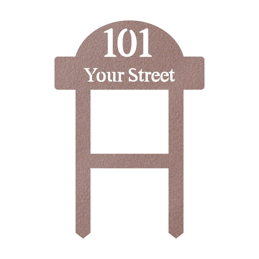 Arched Address Lawn Plaque
