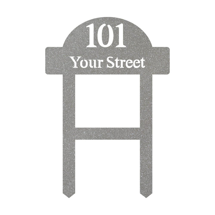 Arched Address Lawn Plaque