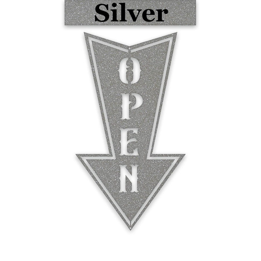 Arrow Open Metal Sign