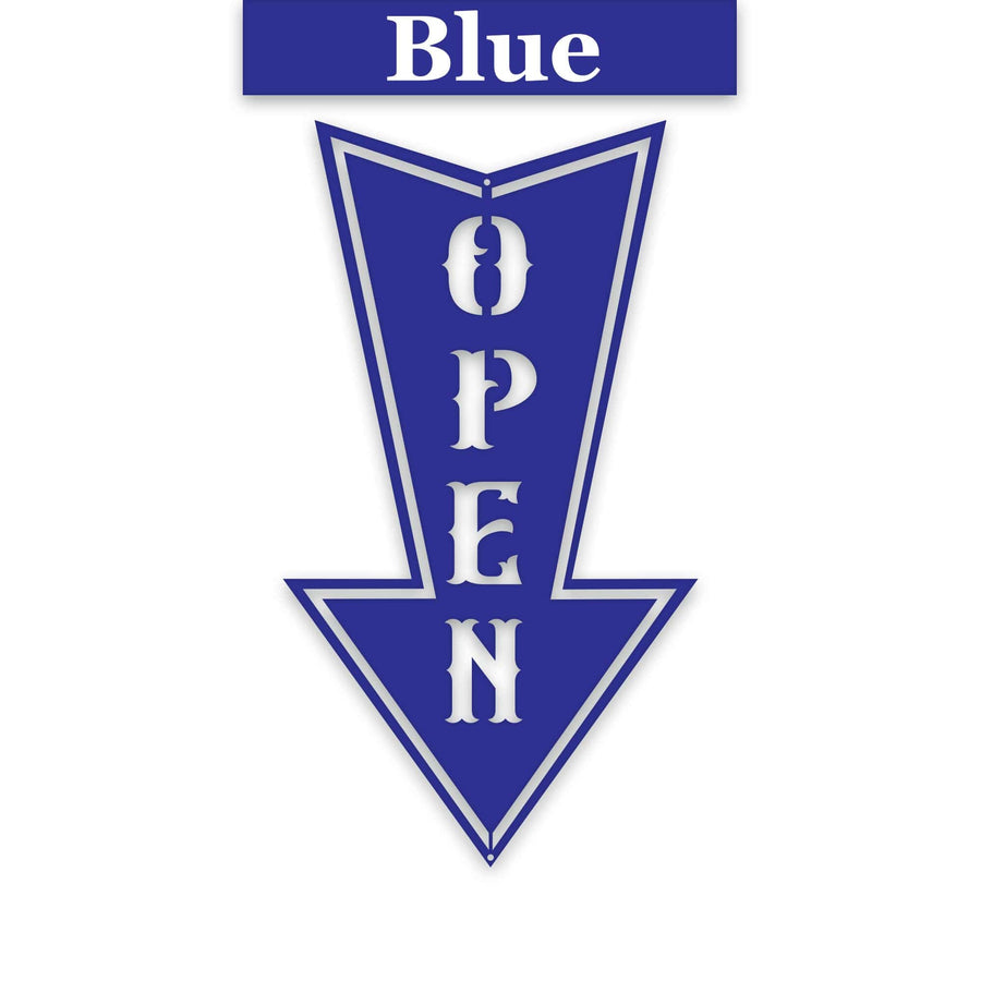 Arrow Open Metal Sign