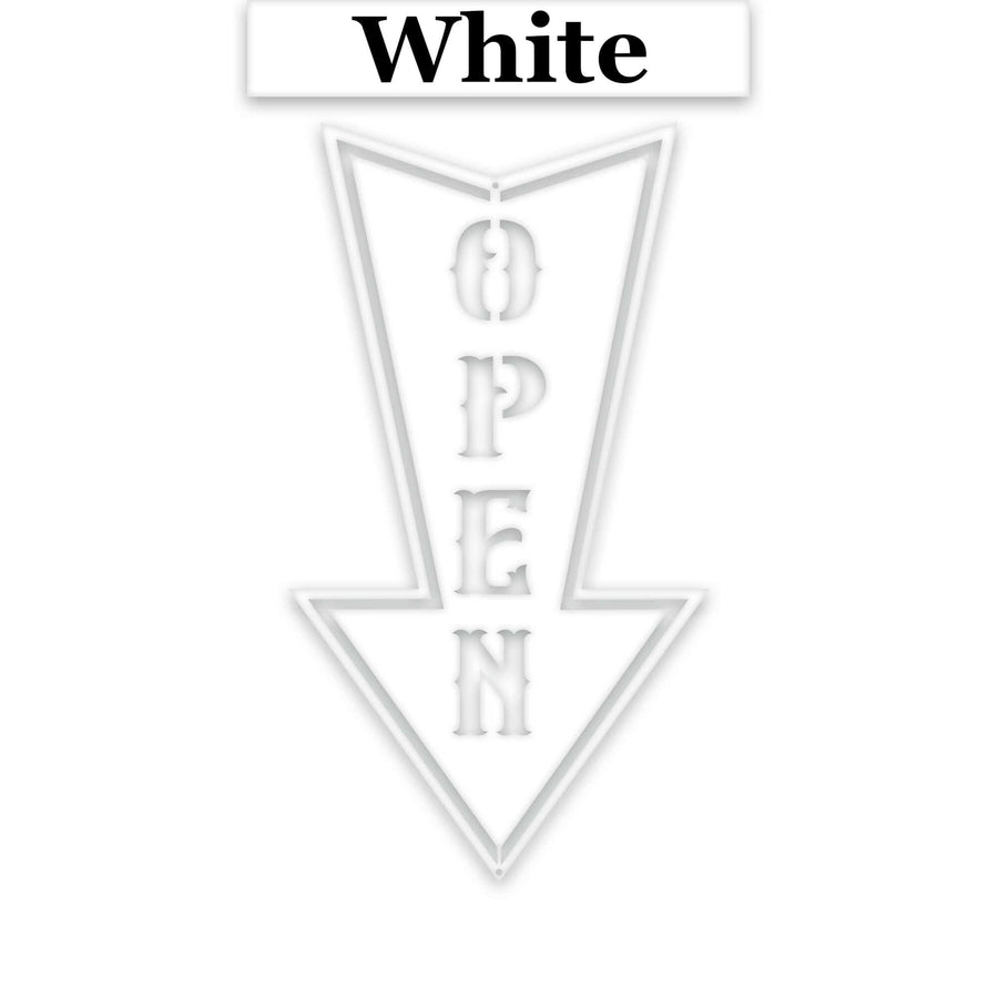 Arrow Open Metal Sign