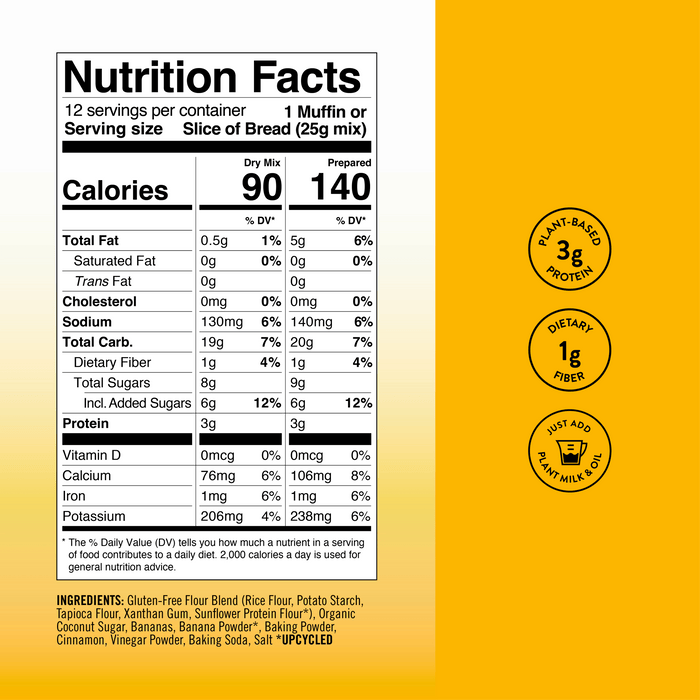 Bake Me Healthy - Bake Me Healthy Banana Bread & Muffin Plant-Based Baking Mix Case - 6 Bags - Baking Mixes | Delivery near me in ... Farm2Me #url#