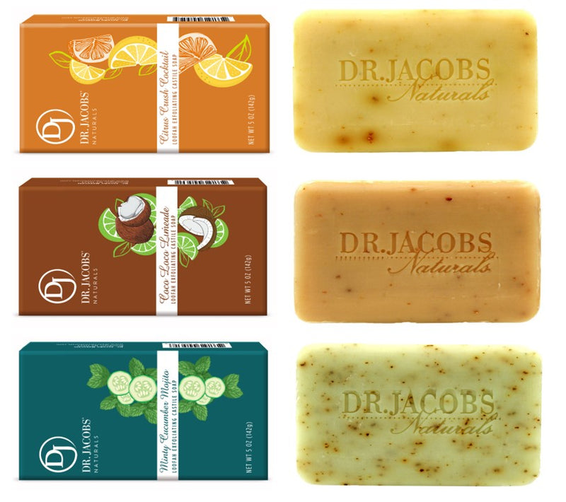 Invigorate Exfoliating Bar Soap Set by Dr. Jacobs Naturals