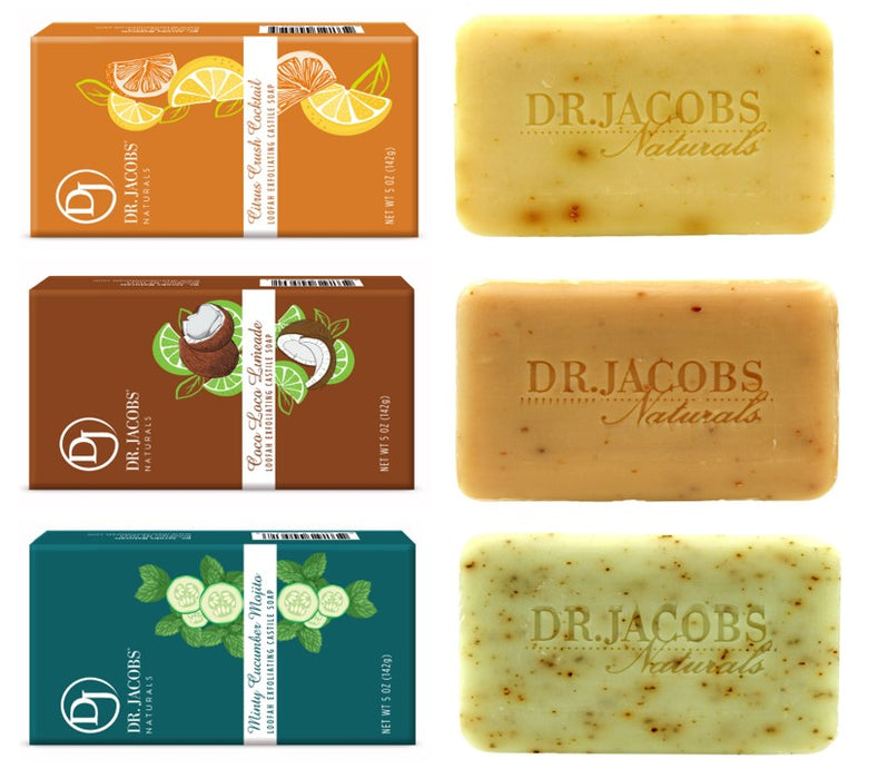 Invigorate Exfoliating Bar Soap Set by Dr. Jacobs Naturals