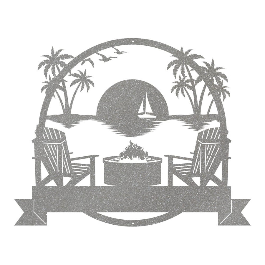 Beach Fire Pit Monogram