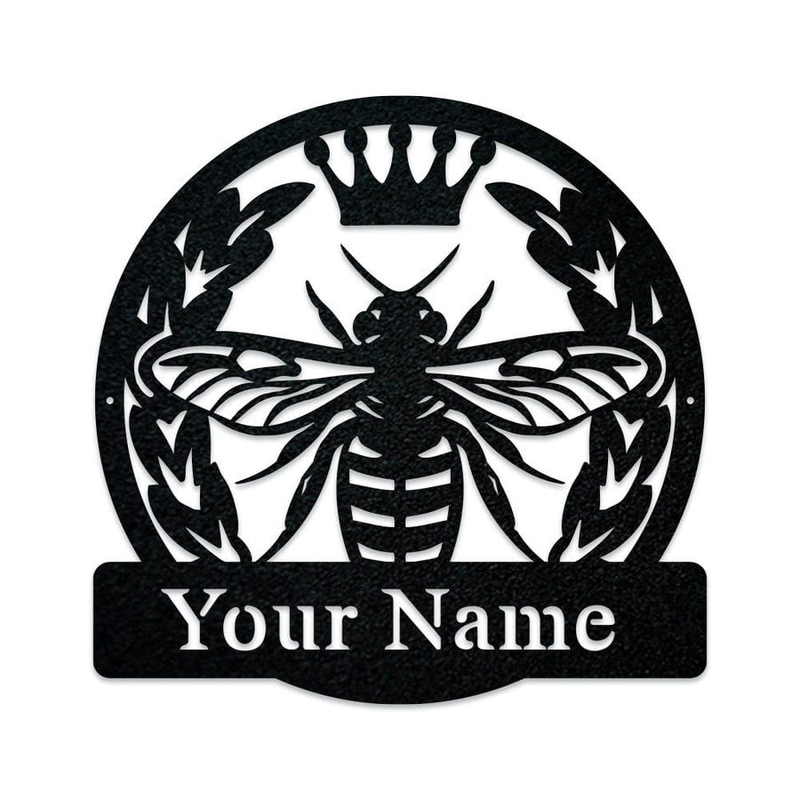 Bee Queen Monogram - Metal Sign