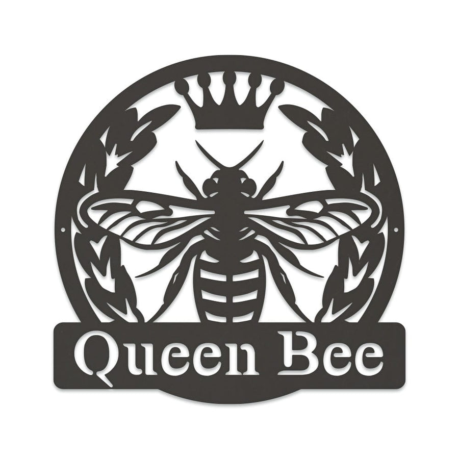 Bee Queen Monogram - Metal Sign