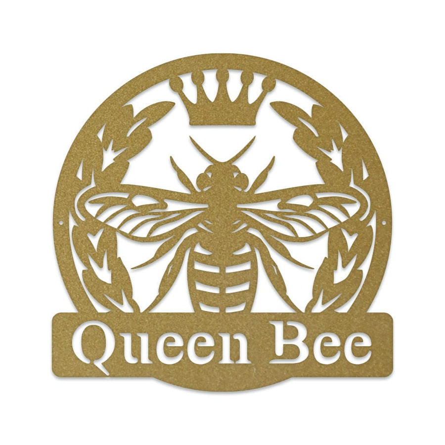 Bee Queen Monogram - Metal Sign