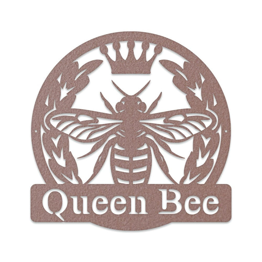 Bee Queen Monogram - Metal Sign