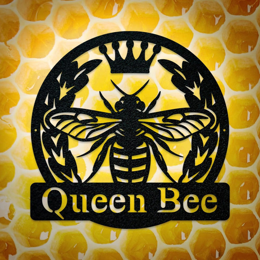 Bee Queen Monogram - Metal Sign