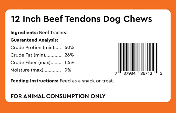 Beef Gambrel Tendon 9-12" (12-count) by Infinite Pet