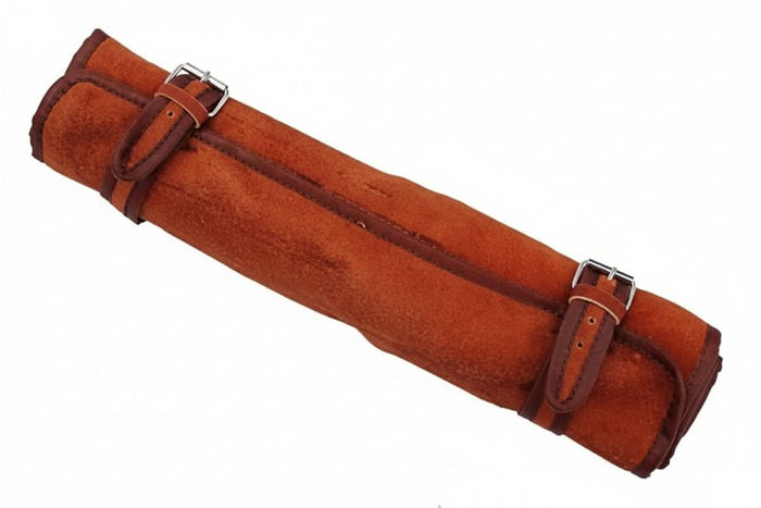 best chef knife Custom Handmade Leather Roll Bag for  7  pieces set / Chef sets Bag german knife   DK-0138