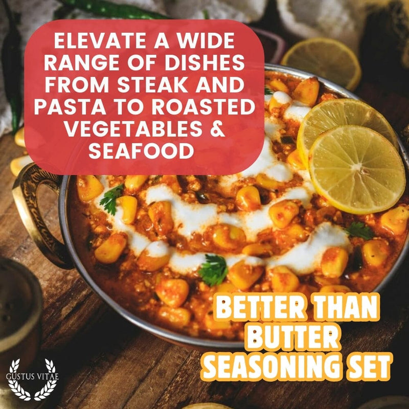 Better Than Butter Seasoning Set: 2 Pack Set Gourmet Seasonings Gustus Vitae