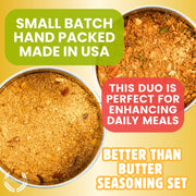 Better Than Butter Seasoning Set: 2 Pack Set Gourmet Seasonings Gustus Vitae