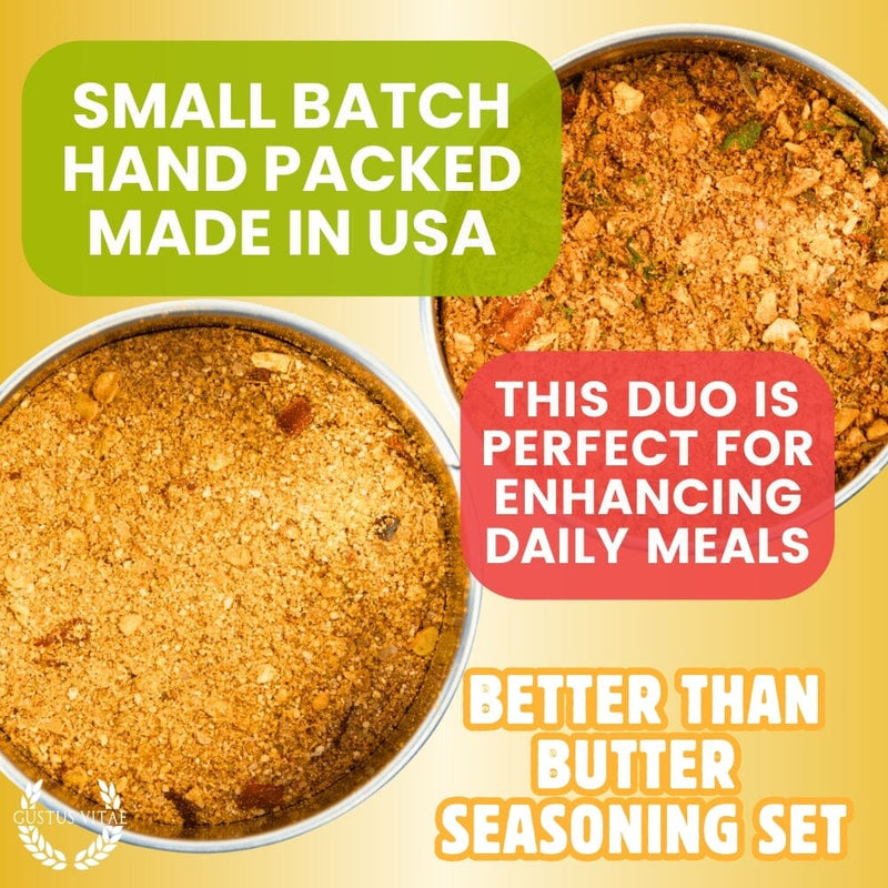 Better Than Butter Seasoning Set: 2 Pack Set Gourmet Seasonings Gustus Vitae