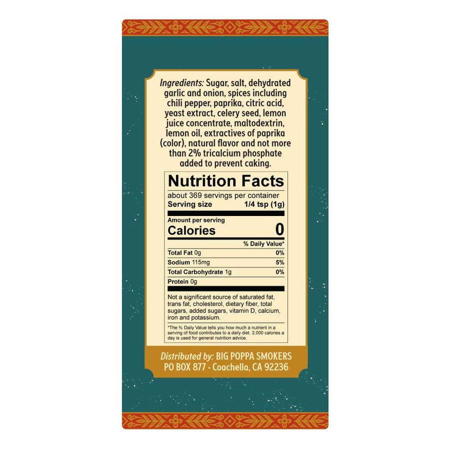 Big Poppa's Happy Ending Finishing Dust Seasoning - 13oz