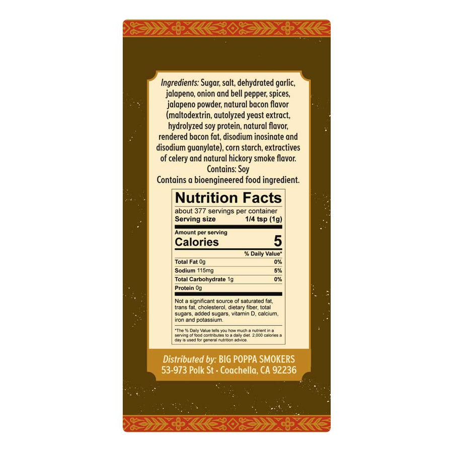 Big Poppa's Jallelujah Jalapeño Bacon Seasoning - 13.3oz