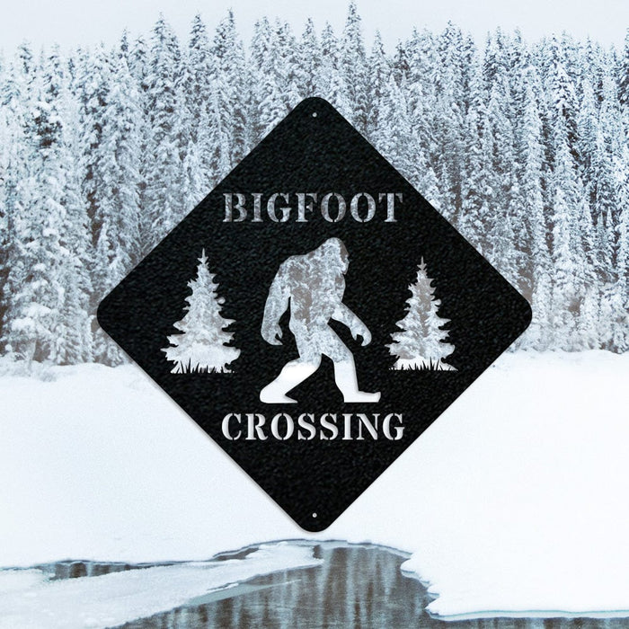 Bigfoot Crossing - Sasquatch Metal Sign