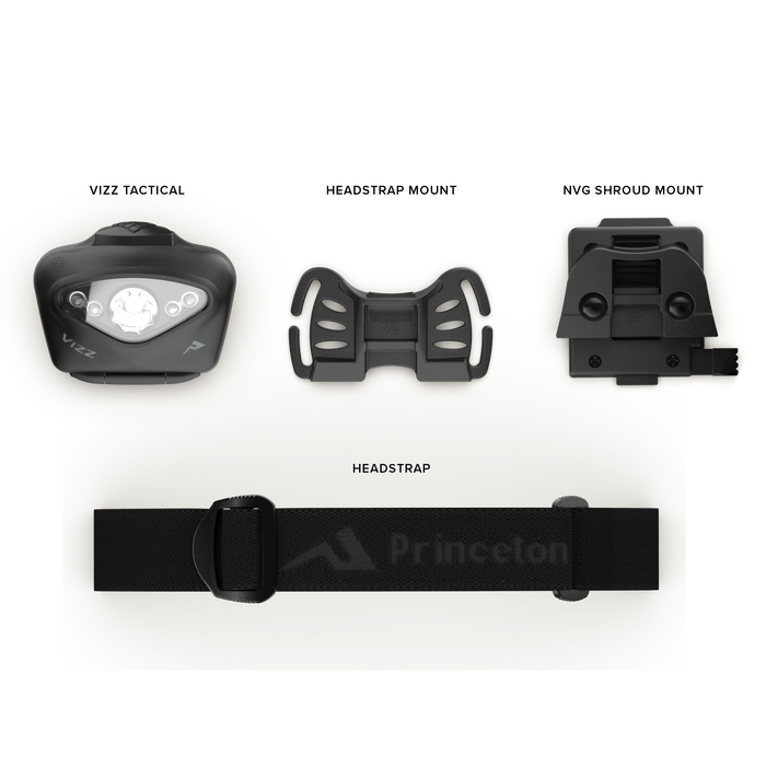 Princeton Tec Vizz Tactical MPLS | 550 Lumens Headlamp | Made in USA
