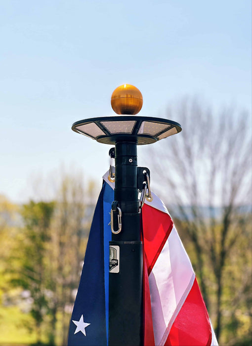 TelePatriot 800 Series Solar Flagpole Light - 200 LED Waterproof IP65