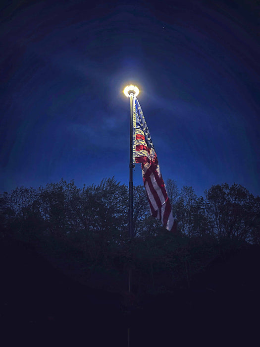 TelePatriot 800 Series Solar Flagpole Light - 200 LED Waterproof IP65